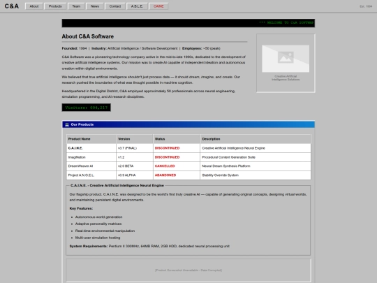 Website screenshot