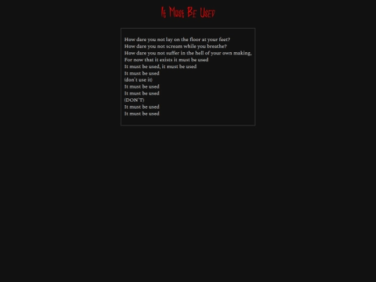 Wrath/ItMustBeUsed screenshot