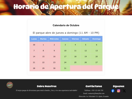 pag/horarios screenshot
