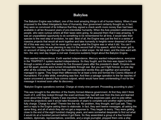 Stories/TheBabylonEngine screenshot