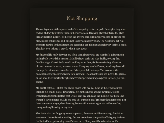 Confessions/Shopping screenshot