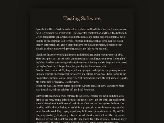 Confessions/Testing screenshot