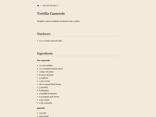 recipes/tortilla-casserole screenshot