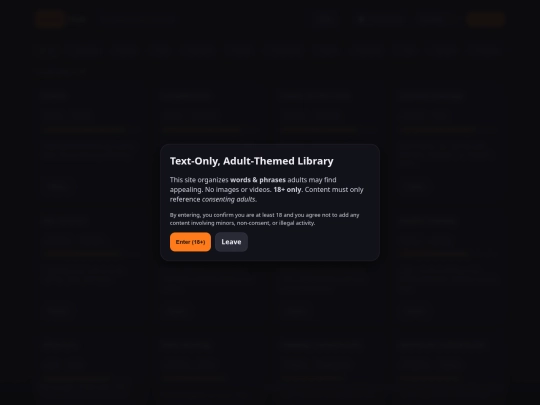 WordHub — Adult Keywords Library (18+)