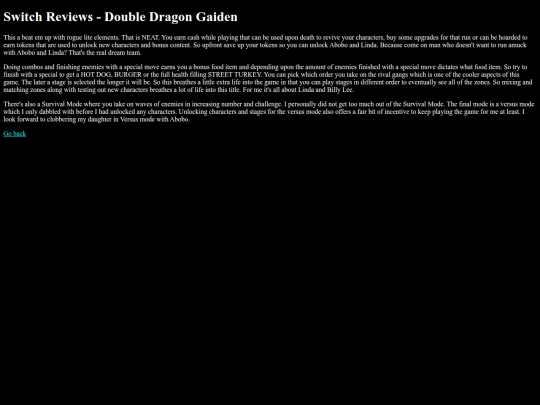videogames/switch/DoubleDragonGaiden screenshot