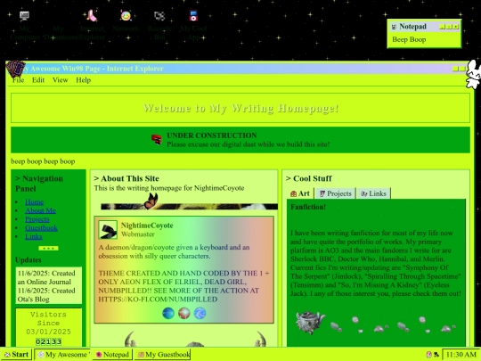 Website screenshot