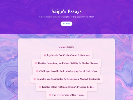 essays screenshot