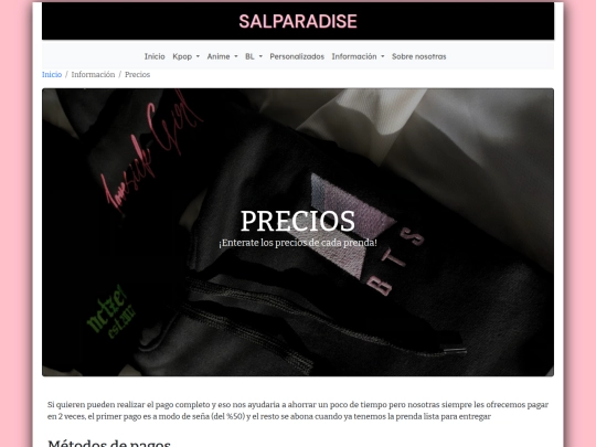 TPFINAL_SALPARADISE/precios screenshot