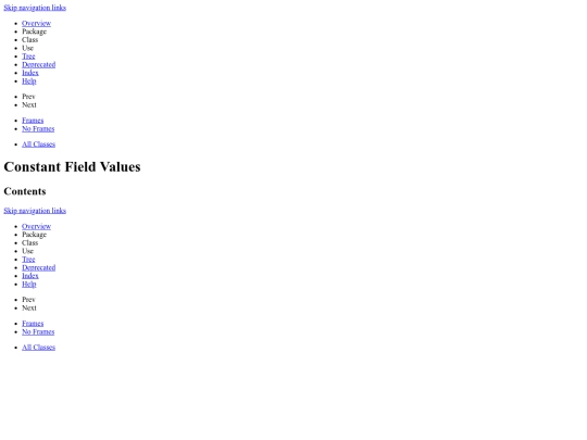 proy/javadoc/constant-values screenshot