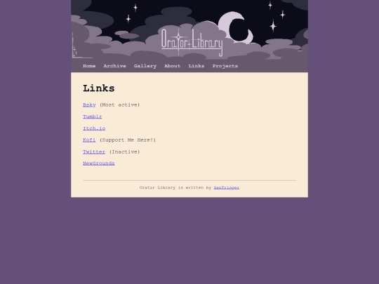 links screenshot