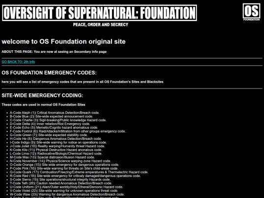 secondary/codes screenshot