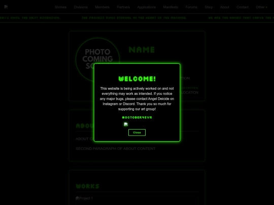 Website screenshot