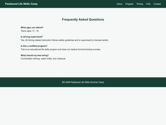Website screenshot