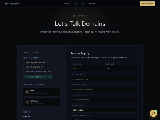 contact screenshot