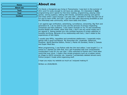 aboutme screenshot