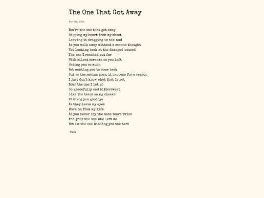 theonethatgotaway screenshot