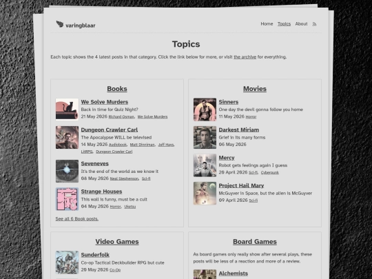 topics screenshot