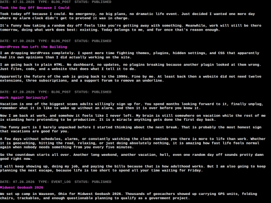 logs screenshot