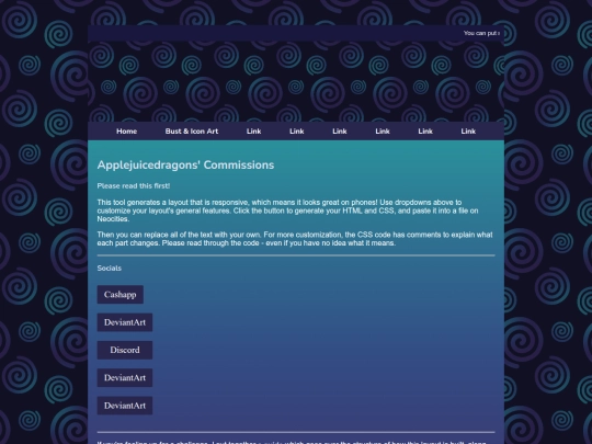 Website screenshot
