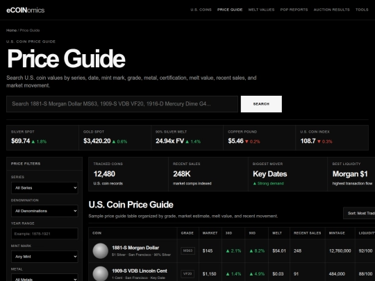 price-guide screenshot