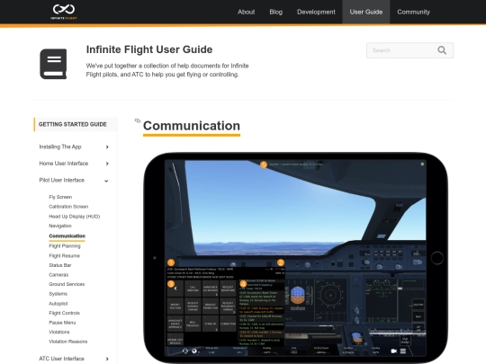 if/blog/guide/getting-started-guide/pilot-user-interface/communication screenshot