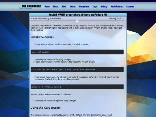 Website screenshot