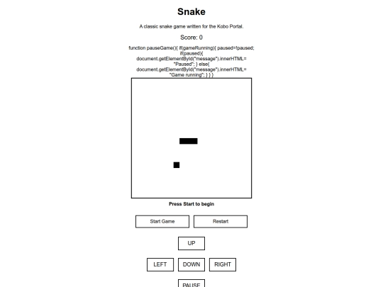 snake screenshot