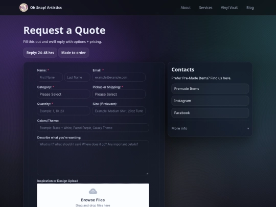 contact screenshot