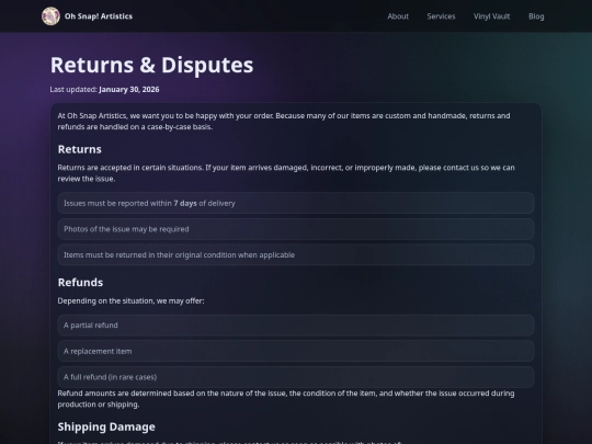 returns screenshot