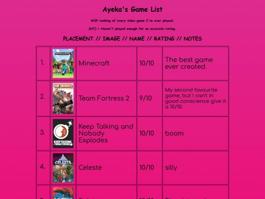 games screenshot