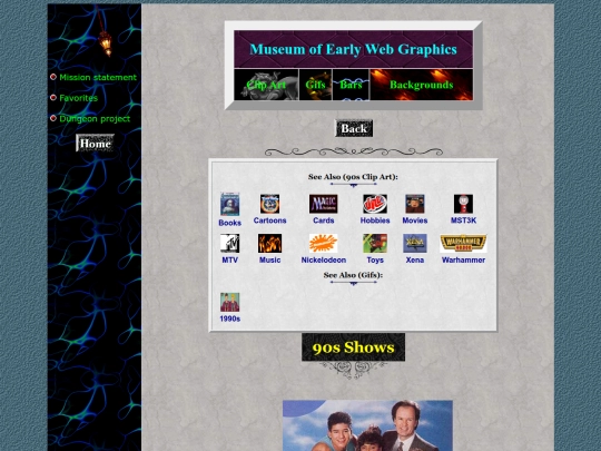 museum/clipart/90sshows screenshot