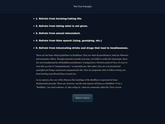 fiveprecepts screenshot