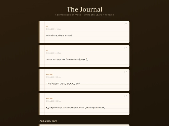 journalbook screenshot