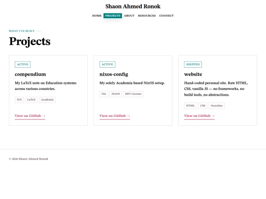 projects screenshot
