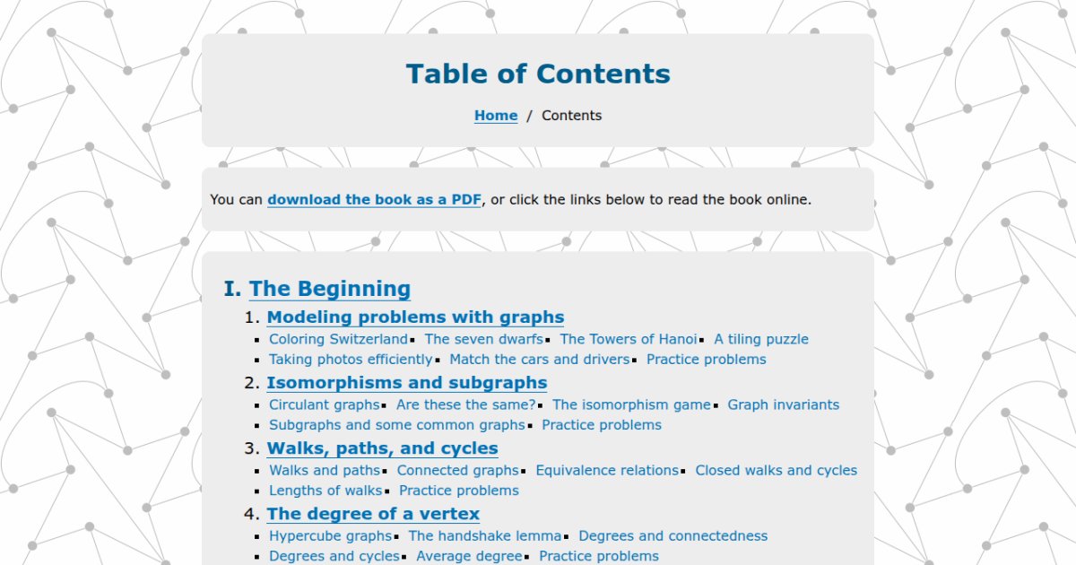 Table of Contents - Start Doing Graph Theory