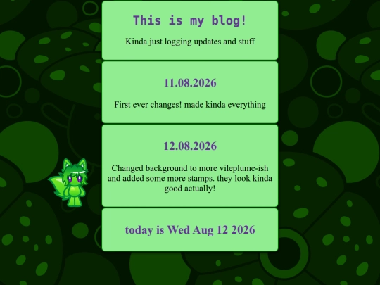 Blog screenshot