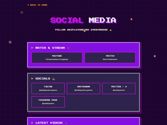 socials screenshot