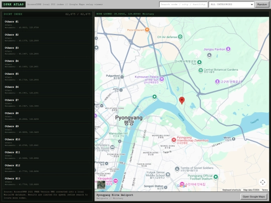 apps/dprk-map screenshot