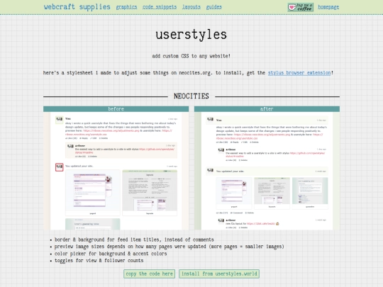 userstyles screenshot