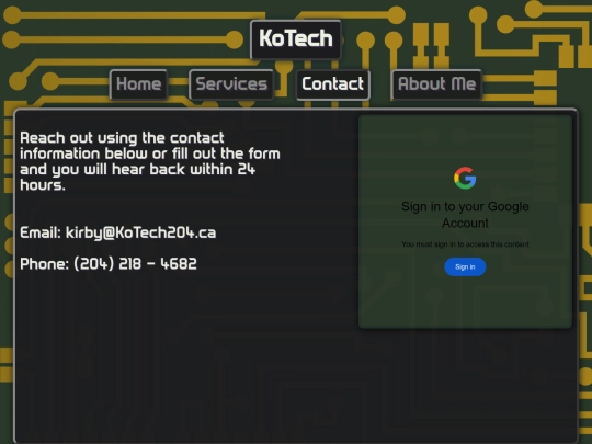 contact screenshot