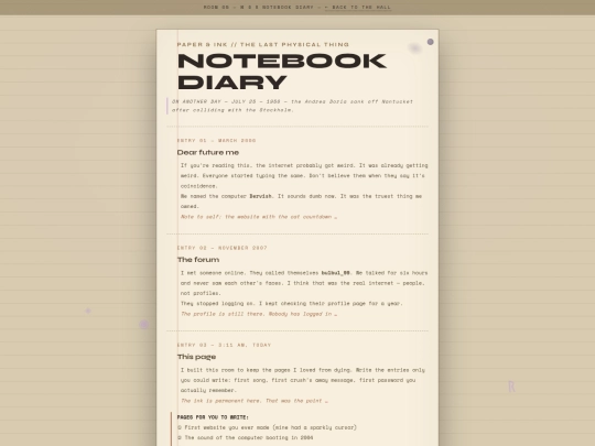 diary screenshot