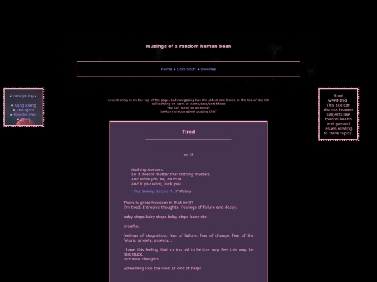 musings screenshot