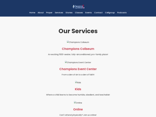 services screenshot