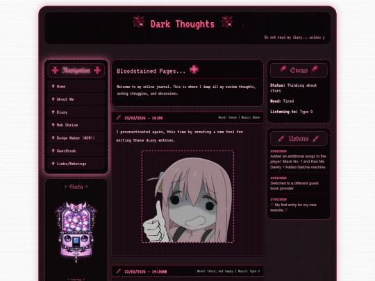 diary screenshot