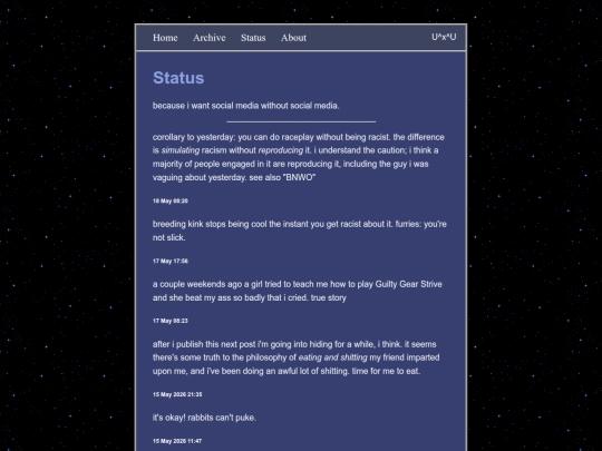 status screenshot