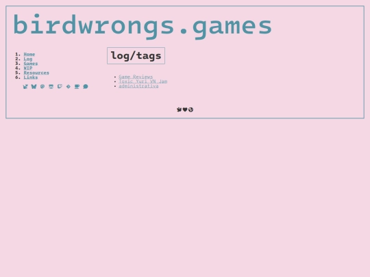 log/tags screenshot
