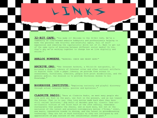 links screenshot