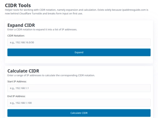 cidr screenshot