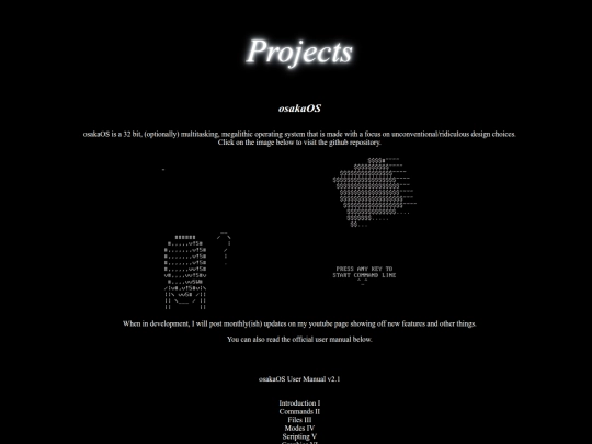 projects/osakaOS screenshot
