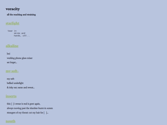 collections/voracity screenshot